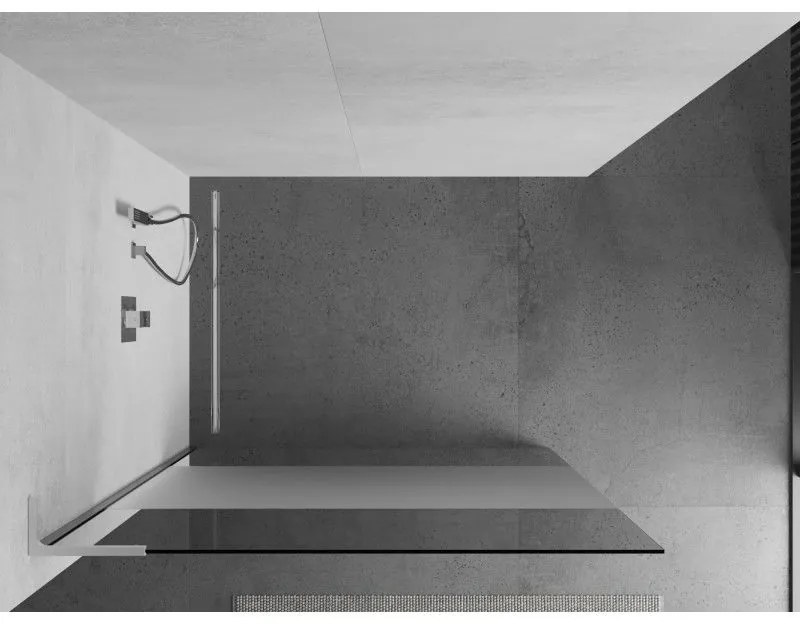 Mexen Kioto L, sprchová zástena Walk-In 100 x 200 cm, 8mm číre sklo-námraza, chrómový profil, 800-100-103-01-35