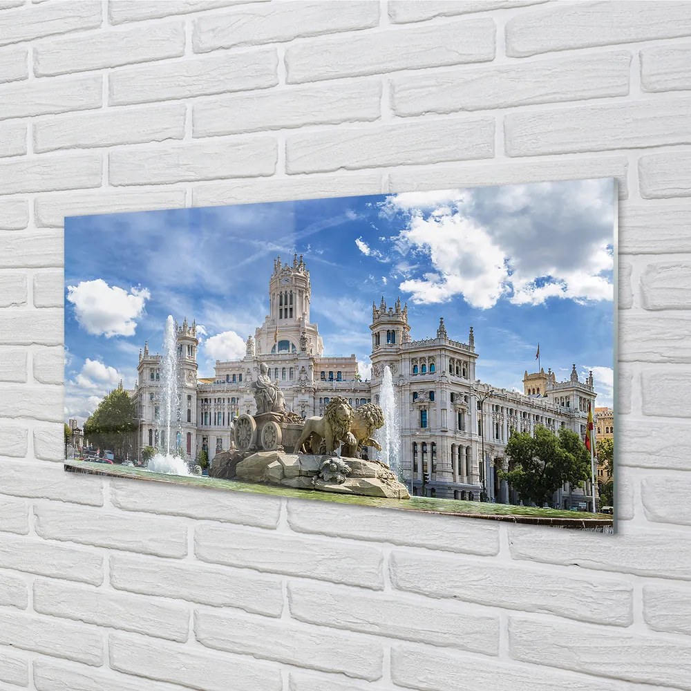 Obraz na akrylátovom skle Spain fountain palace madrid 100x50 cm