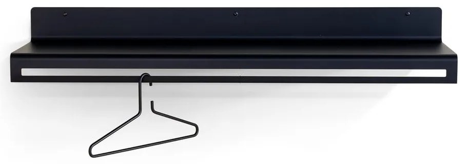 Čierny kovový nástenný vešiak s poličkou Sway – Spinder Design