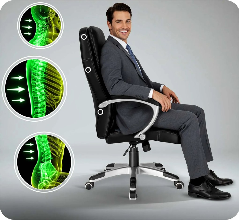 Otočná kancelárska stolička Sofotel 322 - čierna