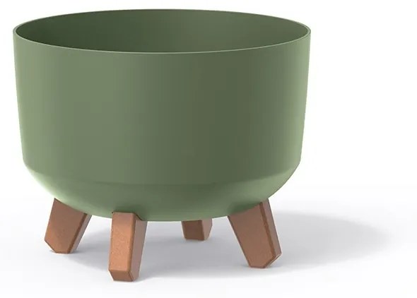 Prosperplast Kvetináč Gracyeen III zemito zelený, varianta 29 cm