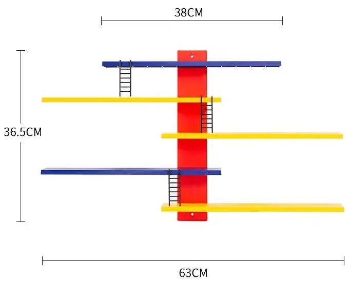 Nástenný regál na vystavovanie hračiek a figúrok 888