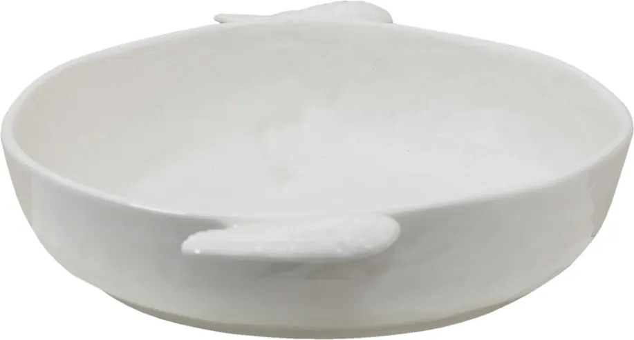 Biela servírovacia misa s krídlami Wings - 27*22*5 cm
