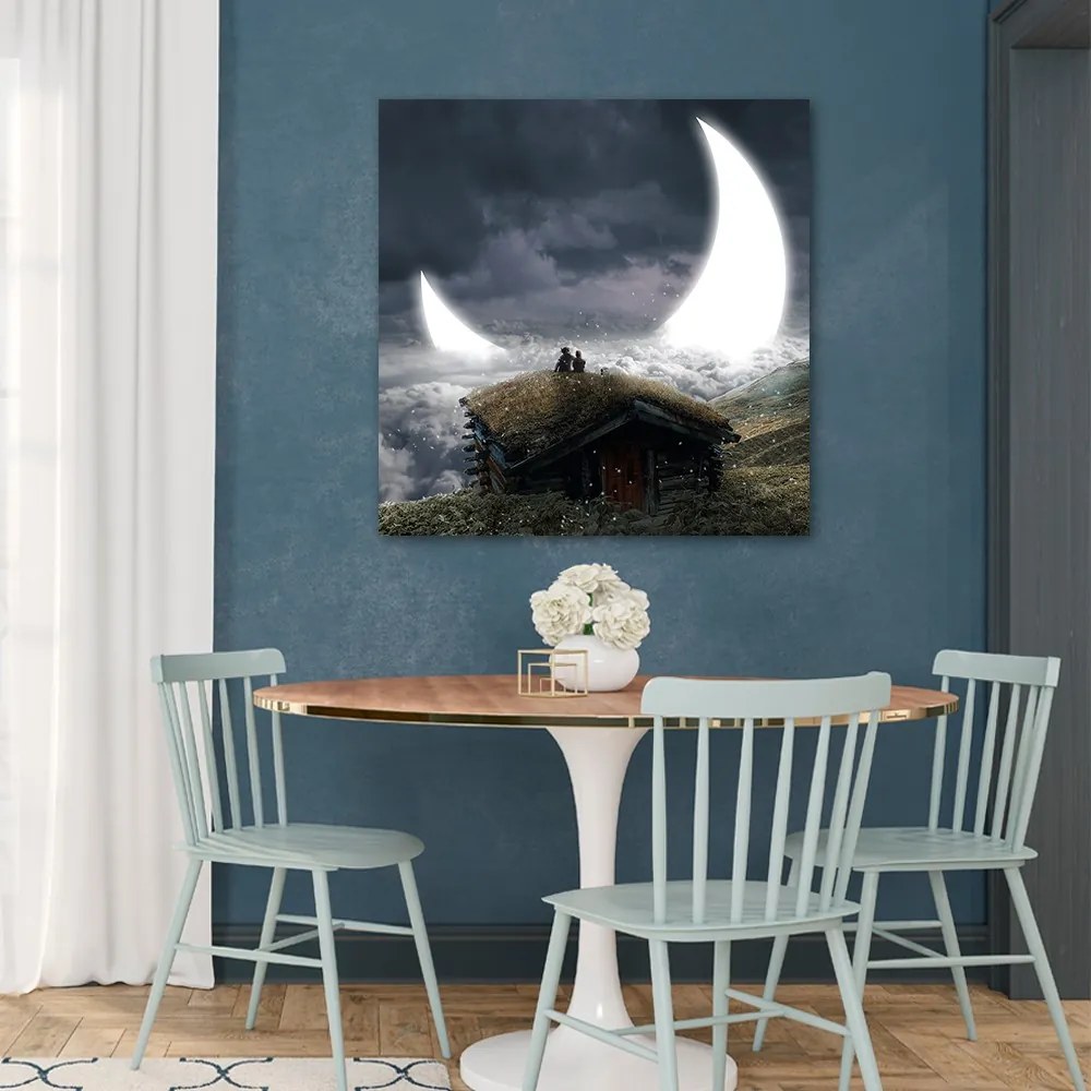 Gario Obraz na plátne Pohľad na Mesiac - Zehem Chong Rozmery: 30 x 30 cm