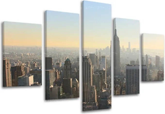 Obraz na stenu 5 dielny MESTO / NEW YORK ME117E50 - 100x80 cm