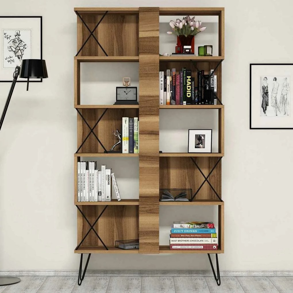 Knižnica Extra Walnut