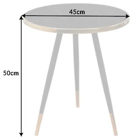 Dizajnový konferenčný stolík Laney 45 cm antracitový