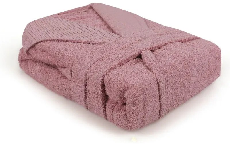 Ružový bavlnený župan veľkosť M Cappa – Foutastic