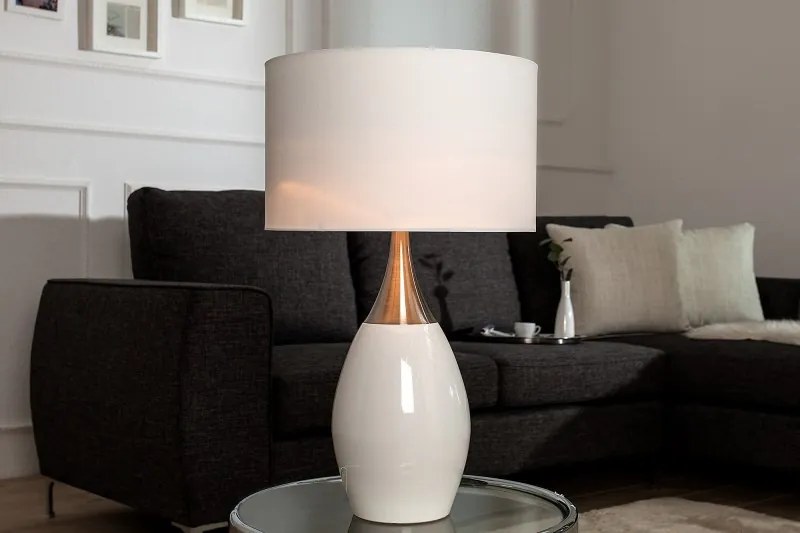 Stolná lampa Carla 60cm / biela