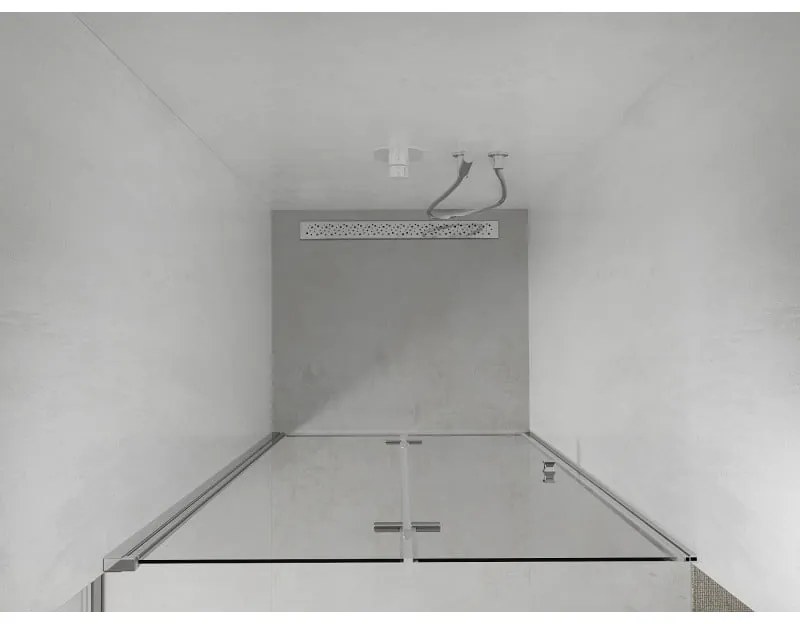 Mexen Lima, skladacie sprchové dvere do otvoru 115 x 190 cm, 6mm číre sklo, chrómový profil, 856-115-000-01-00-D