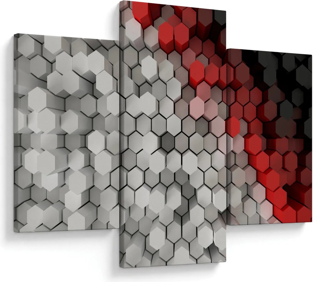 Obraz - 3D hexagóny (90x60 cm)