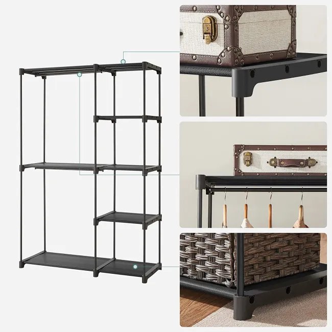 Otvorená polica na oblečenie RYG24BK