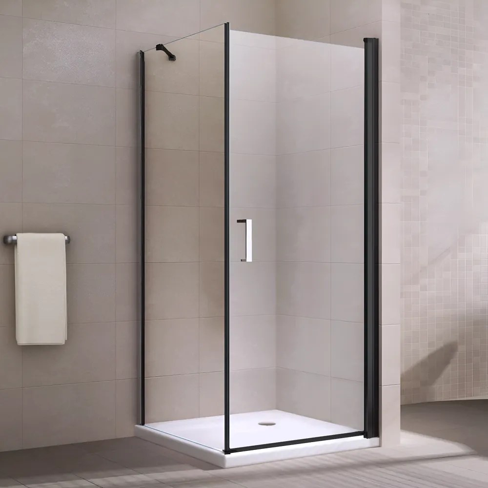 Rubio čierny Sprchový kút 80x80, 90x90, 100x100, 195cm, 6mm