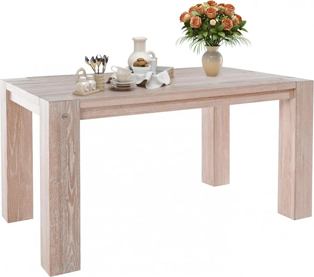 Jedálenský stôl Sibera, 160 cm, biela