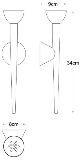 Zuma Line W0603-01A-F7B1 - LED nástenné svietidlo BOSTON LED/5W/230V zlaté
