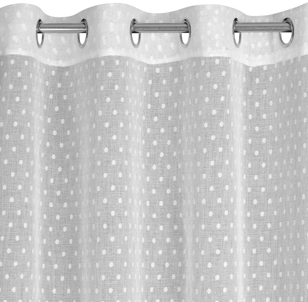 ZÁVES NA KRÚŽKOCH HANIA 140X250 CM BIELA