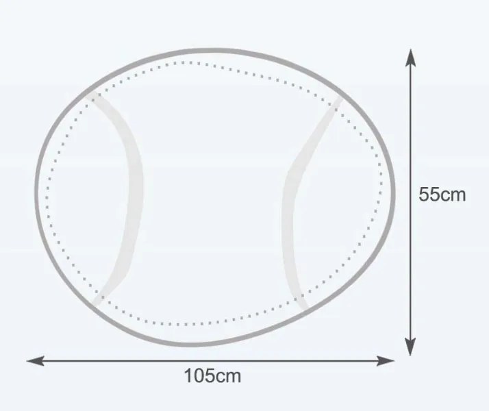 Sedací vak tenisová lopta 335L - limetková