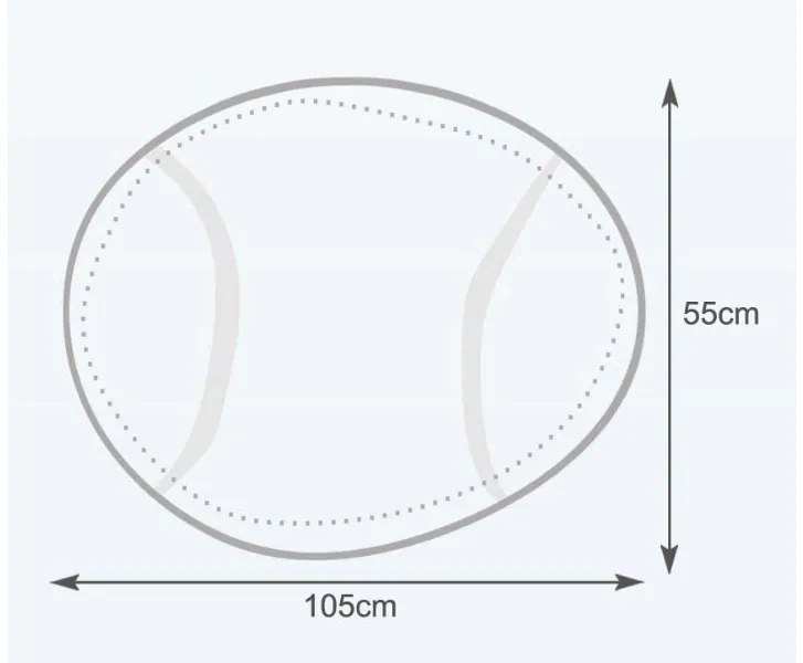 Sedací vak tenisová lopta 335L TiaHome - biela