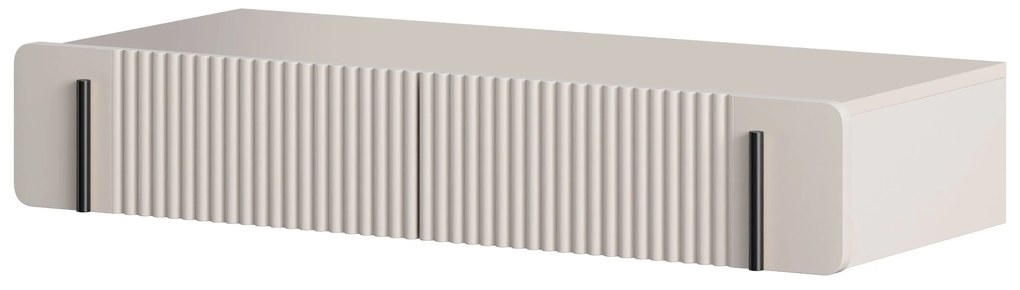 Závesný toaletný stolík Malmi 100 cm - kašmírová / čierna