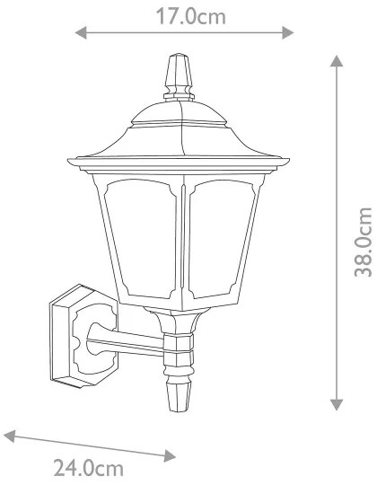 Elstead - Vonkajšie nástenné svietidlo CHAPEL 1xE27/100W/230V IP44