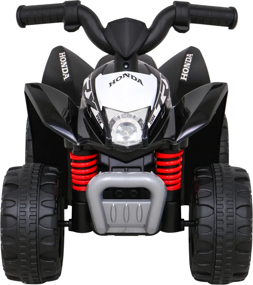 Ramiz Štvorkolka Honda 250X TRX s batériou Čierna + klaksón + LED + Eko koža