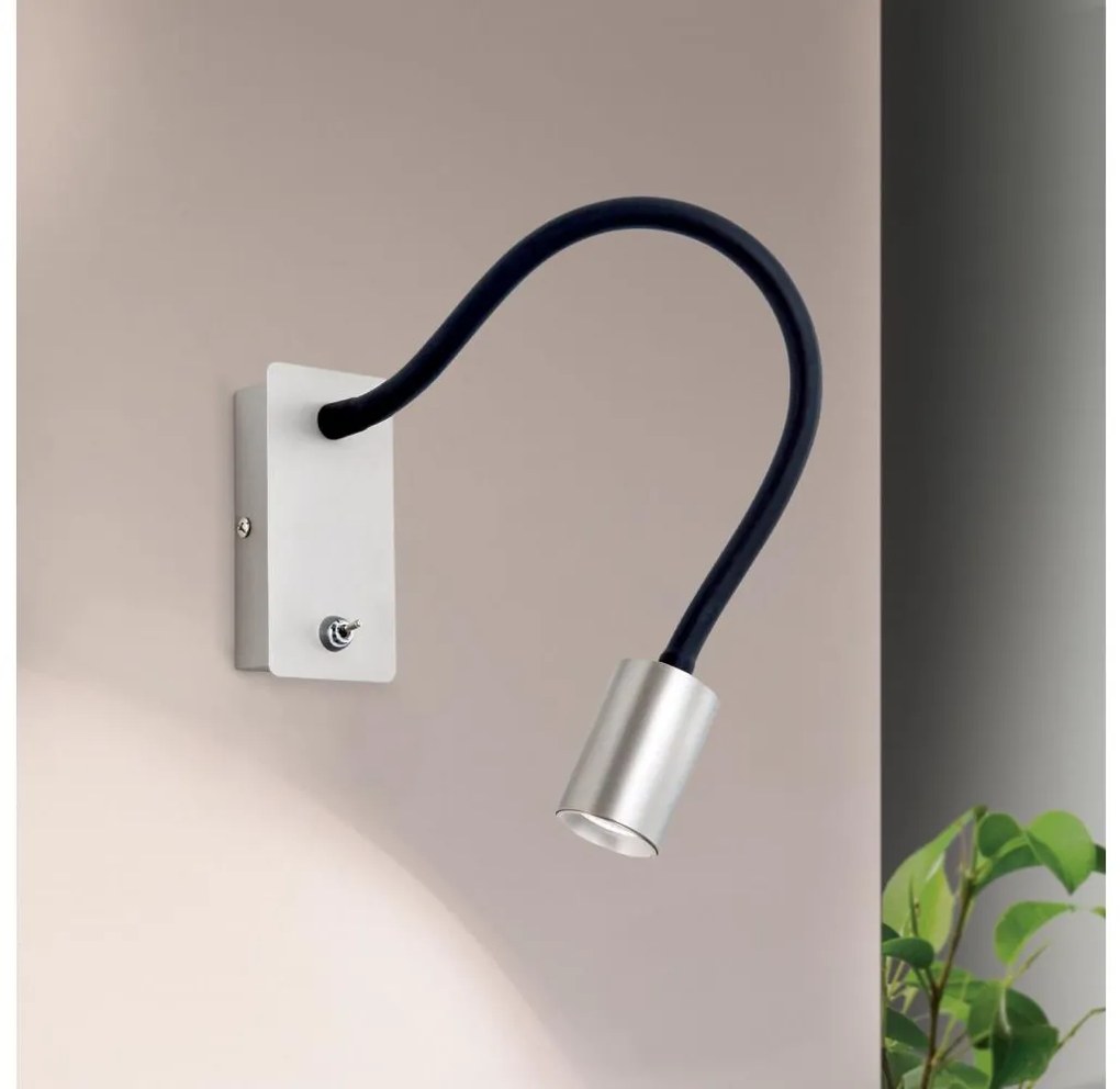 Orion WA 2-1342 - LED Flexibilná nástenná lampička KURT LED/5W/230V strieborná