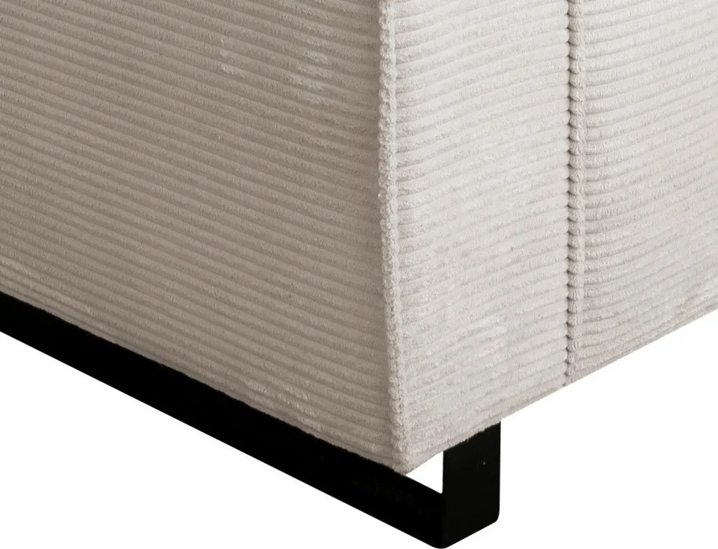 Dvojmiestna pohovka Cassino, krémová štruktúrovaná látka