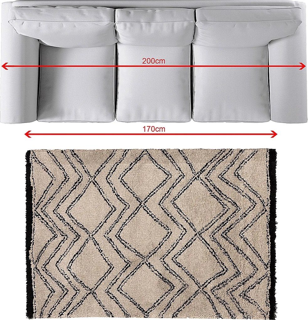 Koberec Royal Nomadic sand/black 120x170cm