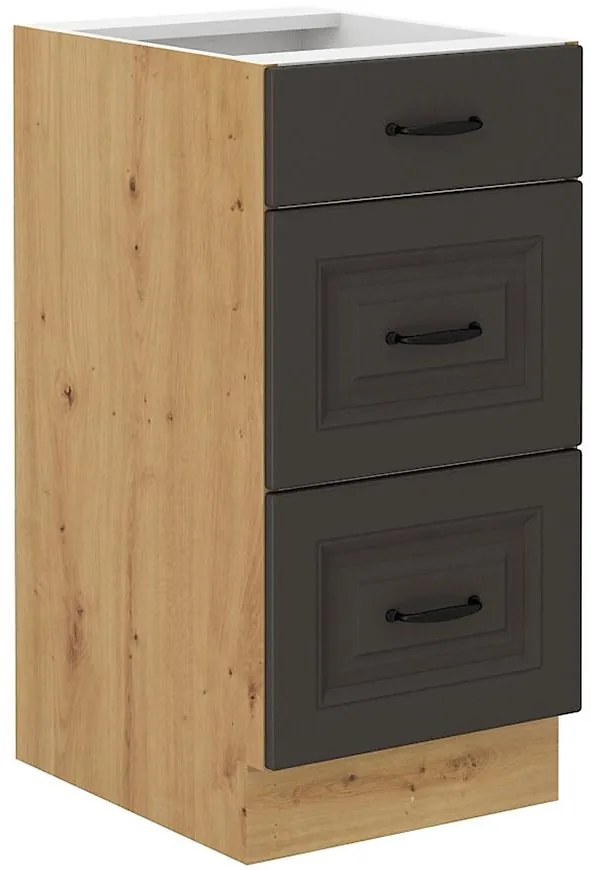 Kuchynská skrinka Stilo grafit matná/artisan 40D 3S BB