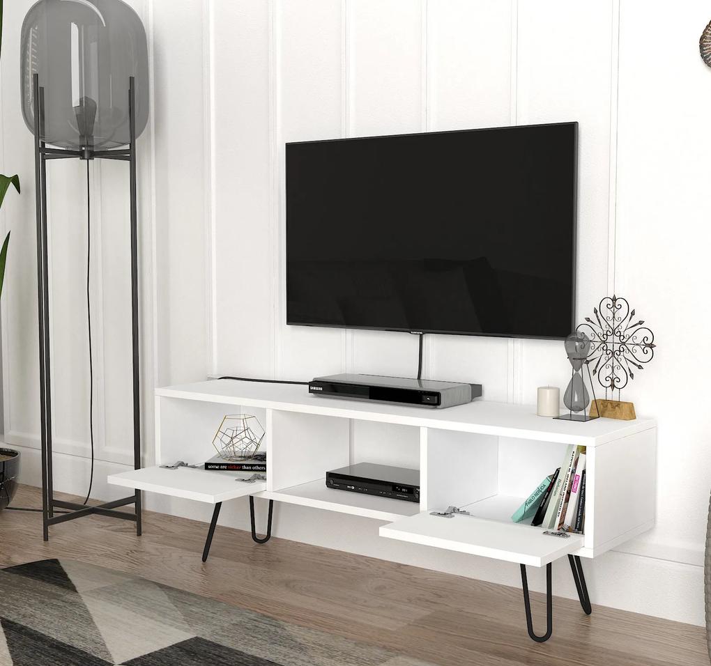 TV stolík/skrinka Mody (biela). Vlastná spoľahlivá doprava až k Vám domov. 1067159