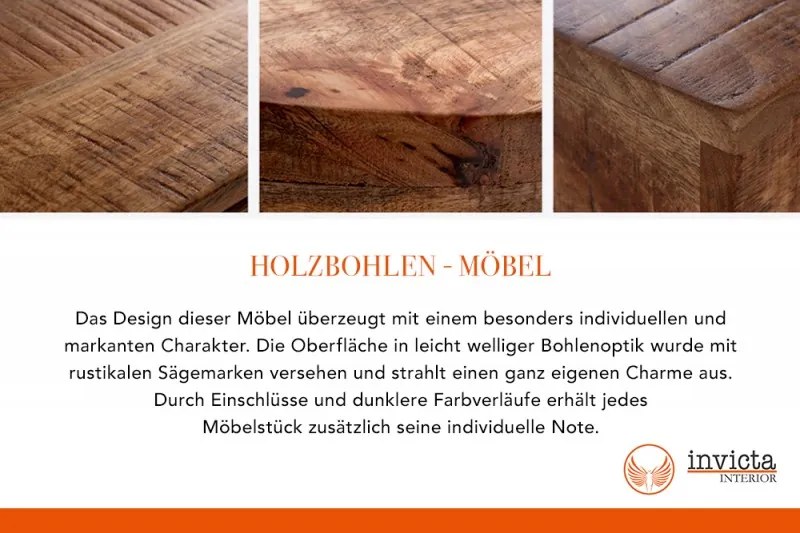 Jedálenský stôl Iron Craft 160 cm mango prírodný