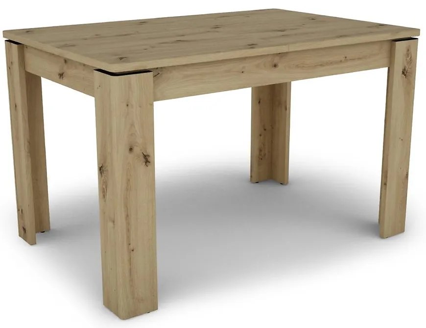 Rozkladací stôl Capannoli 120/160x80cm dub artisan/čierna