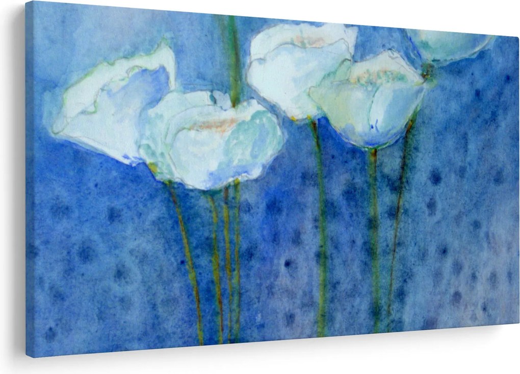 Obraz - Biele tulipány (90x60 cm)