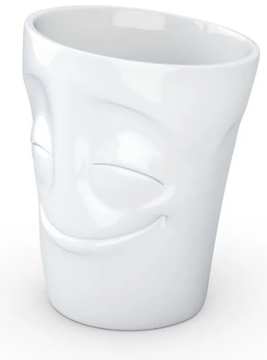 Biely spokojný porcelánový hrnček s uškom 58products, objem 350 ml