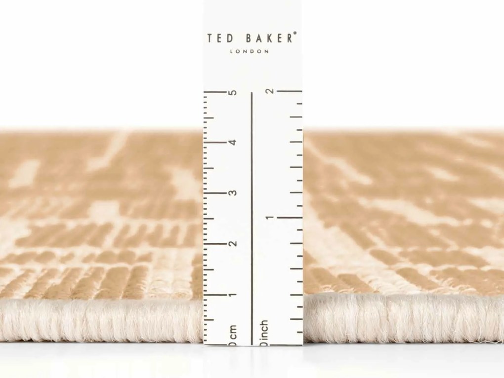 Ted Baker, Kusový koberec Ted Baker Haringey 106388 Natural White kruh, 200x200, béžová, chodba / predsieň