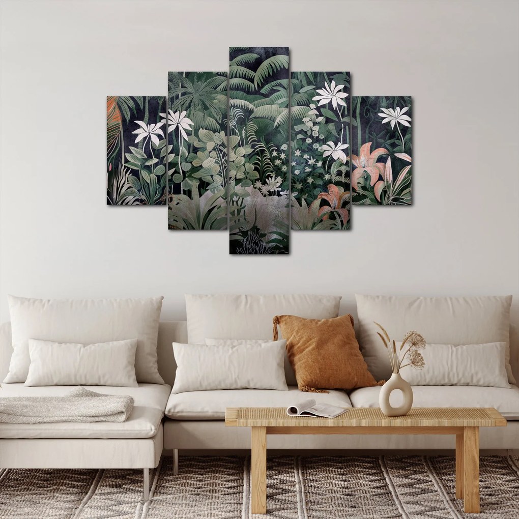 Obraz - Maľovaný vzor džungle (150x105 cm)