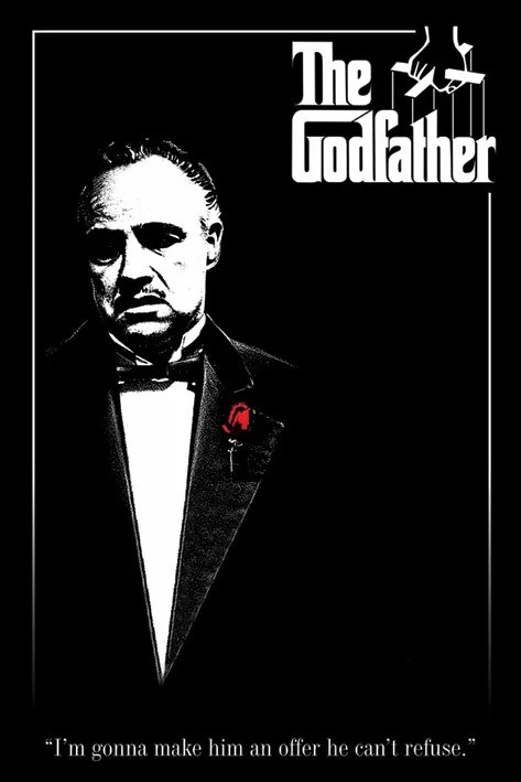 Plagát, Obraz - THE GODFATHER - červená ruža, (61 x 91.5 cm)