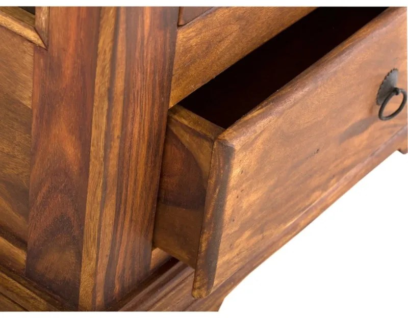 furniture-nabytek.cz - Masívna vitrína Merlin z palisandra, lakovaná, hnedá