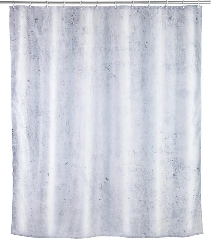 Sprchový záves Wenko Concrete, 180 × 200 cm
