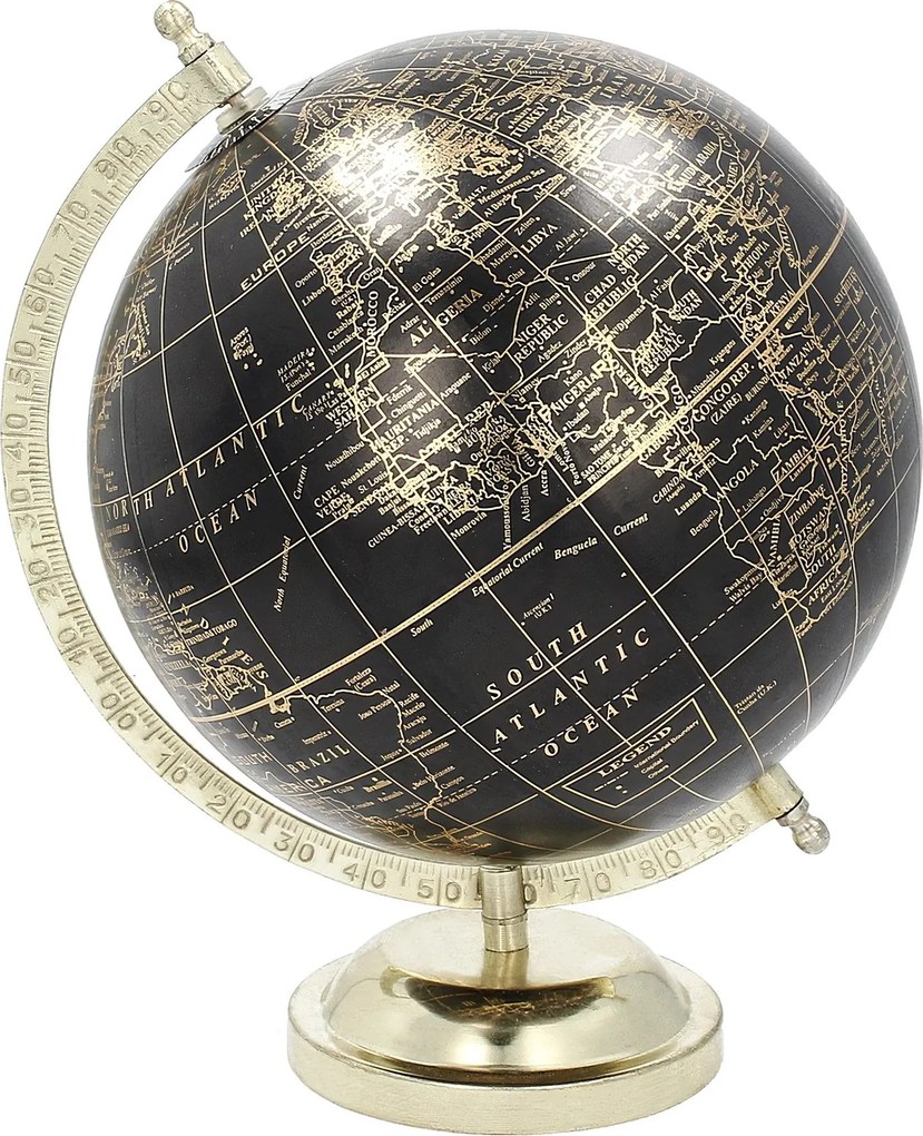Dekorácia Globe Black 28 cm