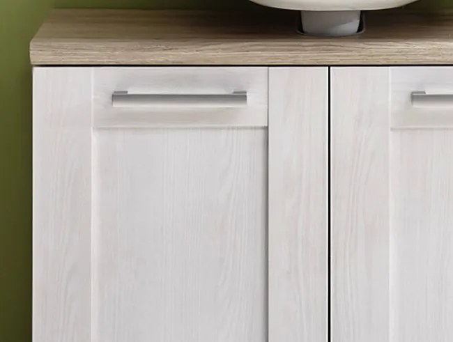 Kúpeľňová skrinka pod umývadlo Romance, smrekovec/dub