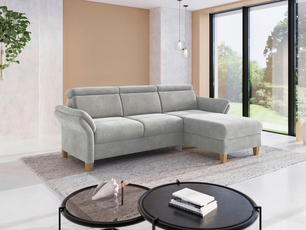 XXXLutz ROHOVÁ SEDAČKA, textil, strieborná Sit & More - Sedačky - 000144025745