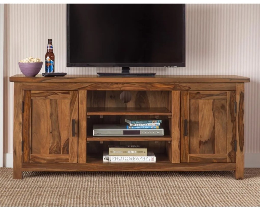 furniture-nabytek.cz - Masiv tv stolek z dřeva palisandr 150x60x45