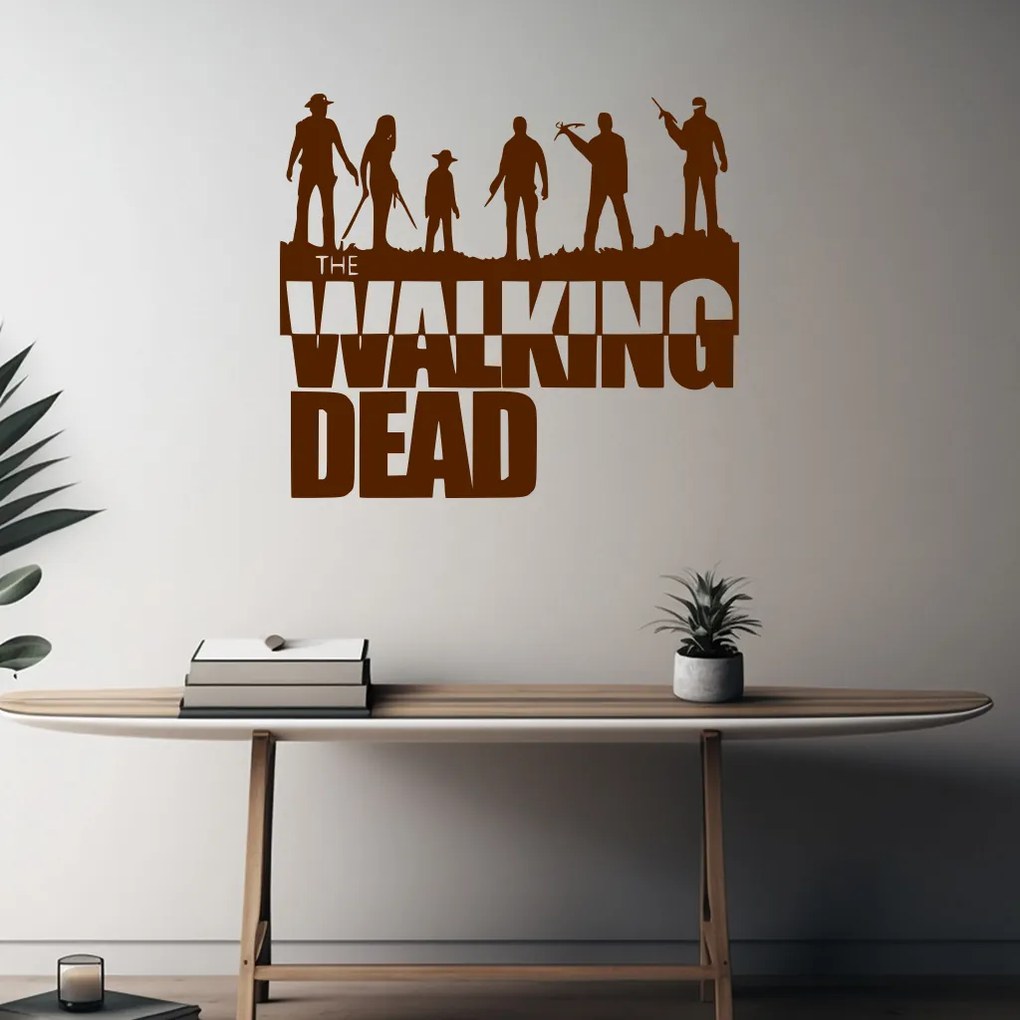 Veselá Stena Samolepka The Walking Dead Farba: oranžová, Veľkosť: 60 x 53 cm