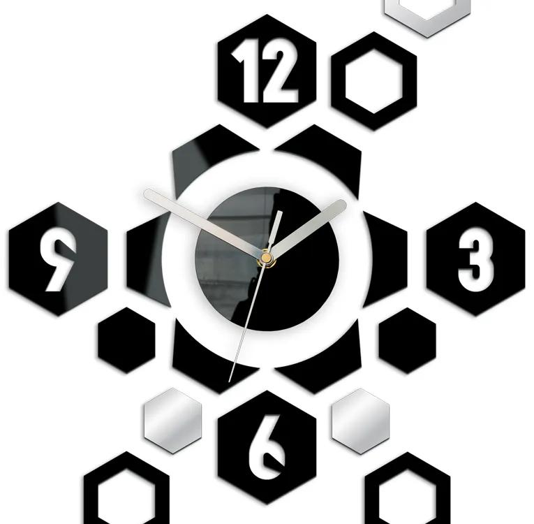 Moderné nástenné hodiny HEXAGON  NH018