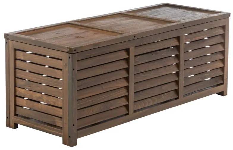 Kondela Záhradný úložný box, 121cm, hnedý, drevo, LADAM