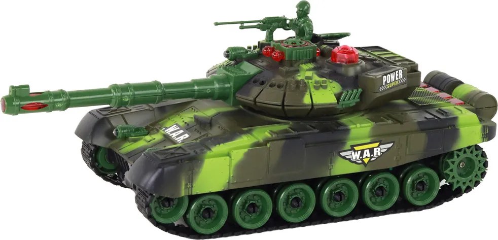 LEAN Toys Veľký diaľkovo ovládaný vojenský tank RC 360 stupňov