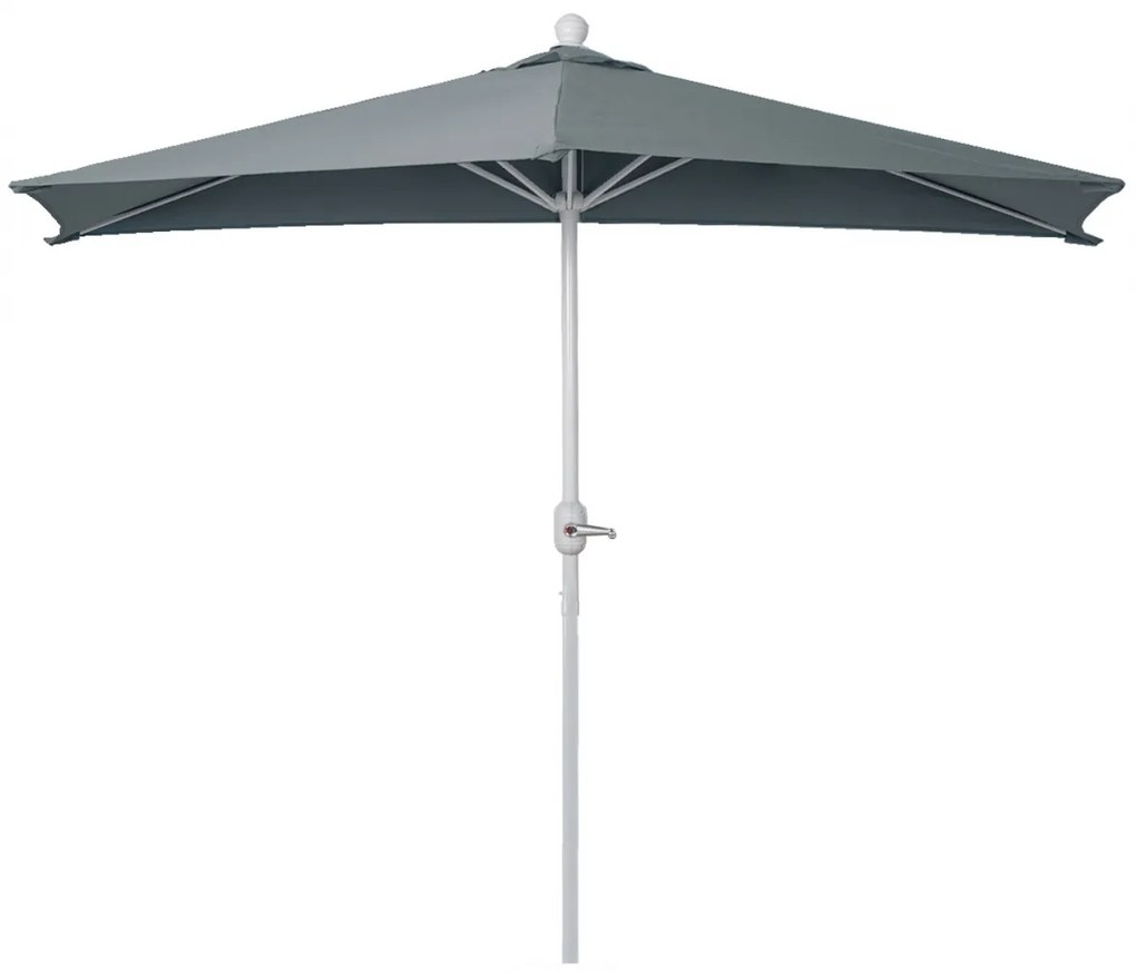 Slnečník polkruh Parla - polyester/hliník - 270cm antracit bez podstavca