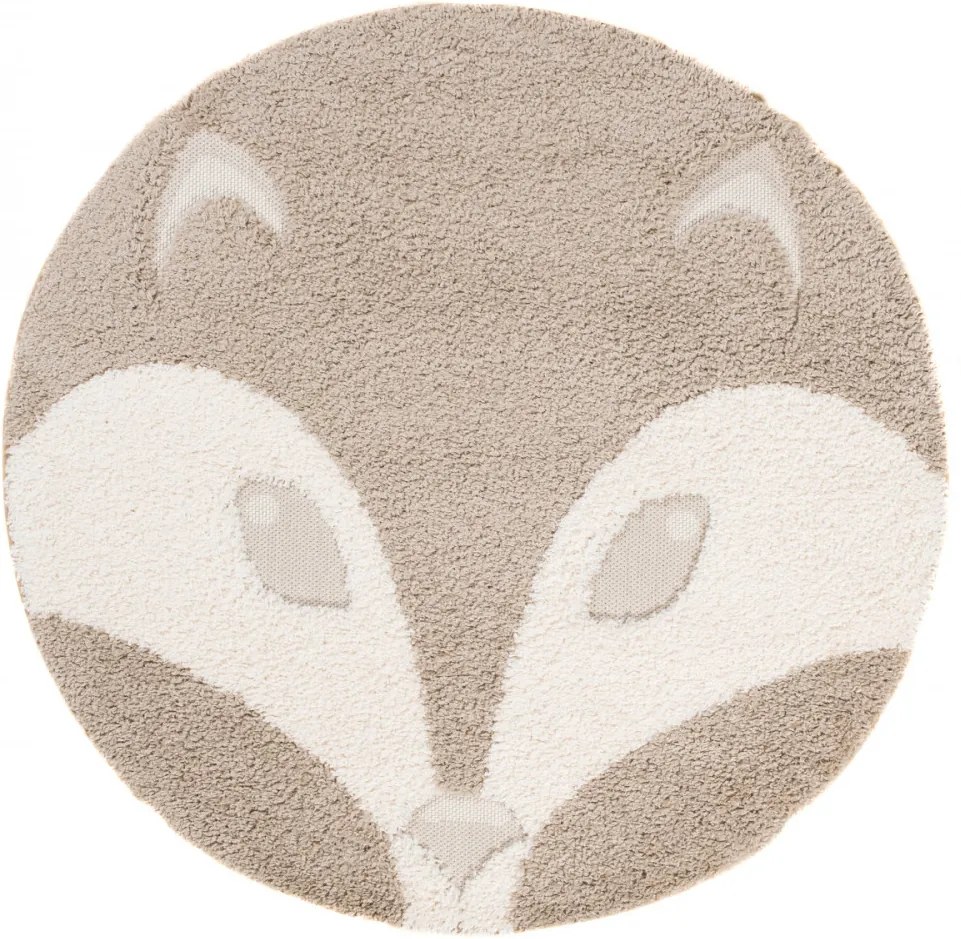 Detský kusový koberec Líška hnedý, Velikosti 120x120cm
