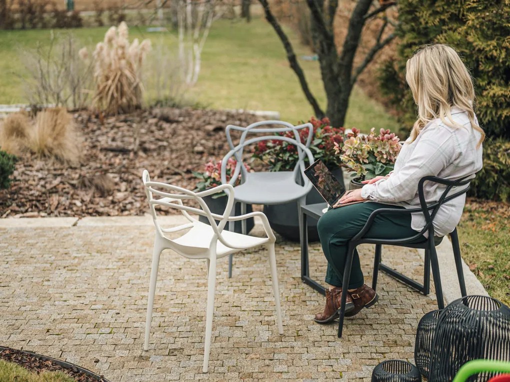 Horčicová plastová stolička KATO